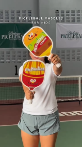 Cute Burger & Fries Pickleball Set 2 Paddles 4 Balls Funny Design Outdoor Game