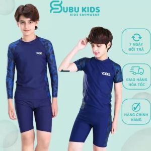Đồ bơi bé trai size đại tay ngắn quần rời hàng chính hãng Yobel cao cấp chống nắng tốt size từ 20-55kg