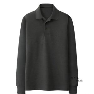 Noveli wear - Kaos Seragam Polo Shirt Polos Pria Lengan Panjang | Kaos Atasan Kerah Pria Dewasa