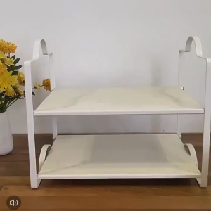 ~SG Stock~ 2 Tiers Carbon Steel Coffee Machine Stand Coffee Machine Holder Perfume Stand Perfume Holder Kitchen Rack Kitchen Shelf Mini Oven Stand Oven Holder Oven Rack Makeup Rack Desktop Rack Under Sink Rack Cabinet Tiered Shelves