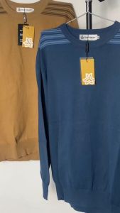 MERRIMAN SALE - Áo Len Nam Cao Cấp Dài Tay Màu Nâu Xanh Dương Họa Tiết Trơn Form Regular