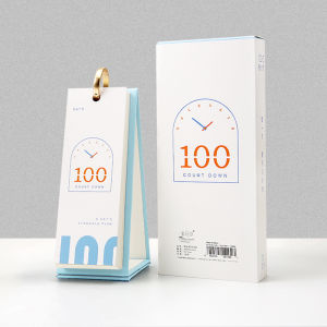 Creative Motivational Countdown 100 Days Desk Calendar Postgraduate Exams Self-Discipline Punch Page Planner Korean Style
