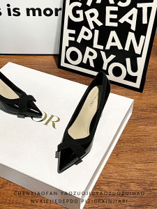 เรียบหรู รองเท้าส้นสูงหัวแหลม ผู้หญิง ส้นบาง 2024 ใหม่ เซ็กซี่ สีดำ หลากหลาย สิทธิบัตร หนัง รองเท้าเดี่ยวปาร์ตี้เท้าไม่เหนื่อย