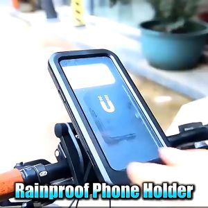 Bicycle mobile phone holder waterproof adjustable bracket anti-slip mobile cell phone clip touch screen