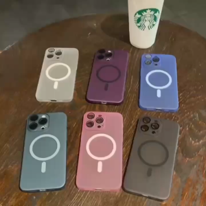 Full Hard Case Ultra Slim Matte Magnetik Support Magsafe Wireless Charging Phone Case Silikon With Ring Lensa Kamera Kompatibel Untuk Iphone 16 Plus 16 Pro Max 15 Plus 15 Pro Max 14 Plus 14 Pro Max 13 Pro Max 12 Pro Max 11 Pro Max X Xs XR