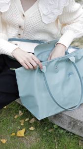 （France）Longchp dumpling bag 1899 series sports travel bag Womens fitness Yoga bag zipper nylon tote bag
