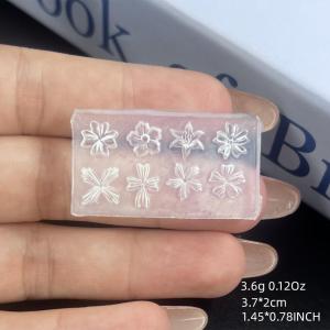 1Pcs 3D Summer Sea Animal Silicone Nail Mold Fish Starfish Shell Conch Jellyfish Crab Charms Nails Templates Manicure Stencils t
