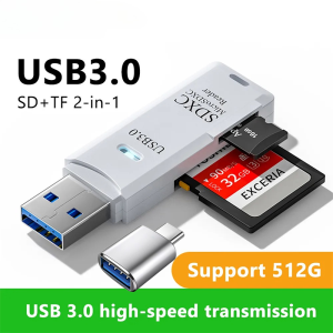 other | USB 3.0 High Speed 2 in 1 Card Reader for SD TF Card USB 2.0 Memory Card Adapter for Computer PC Laptop Tablet Camera Car Audio