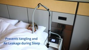 CPAP Hose Holder - Hose Hanger Prevent Leakage and Tangle Height Adjustable Removable and Rotatable for Better Sleep C Clamp Base V3