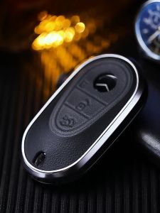 Kunci Kereta Mercedes Premium Key Cover Aluminium Alloy Genuine Leather Key Cover for Mercedes A C E S GLA GLC CLA Class