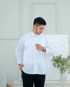 Kemeja Polos Lengan Panjang formal Bahan Cotton Best Quality