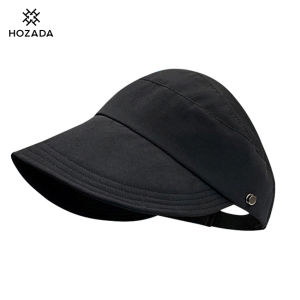 HOZADA Women Sun Cap Sun Visor Hat Half Empty Top Large Brim Summer Visor Cap Women High Ponytail Baseball Cap Sunscreen Cap Outdoor Urban Sports Sun Protection Hat Can Wear Mask for Outdoor Travel