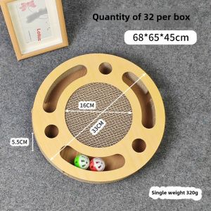 【SG]🚚 Round Plate Cat Toy Ball-Type Cat Scratch Board  Pet  Cat Teaser Turntable Ball self- Hi