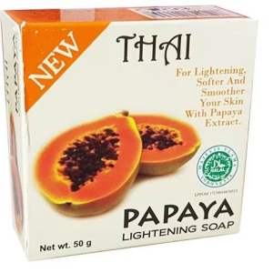 TTAL Cosmetic Sabun Pencerah Kulit Thai Papaya 50 gr - Sabun Mandi Mencerahkan dengan Ekstrak Papaya