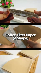 50pcs Coffee Filter Pour Over Paper V Shape / V-Shape Coffee Filter Bag