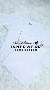 BLACK HORSE INNERWEAR ROUND NECK WHITE T-SHIRT (ADULT & KIDS)
