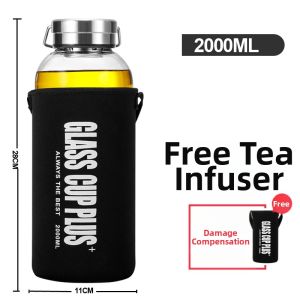 MOMIAN | Unbreakable Large Capacity Tea Isolation Glass Cup