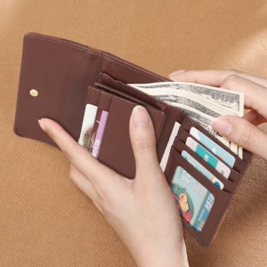 Womens Short Wallet Soft Leather Small Card Wallets Card Holder Clutch Lady Purse