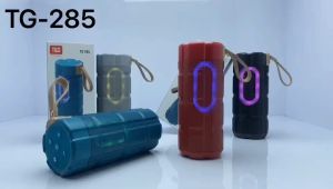 TG-285 V5.0 TWS Portable Wireless Bluetooth Super Bass Speaker with FM Radio USBTF CardAUX Function with LED Light