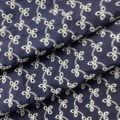 Pure Cotton Embroidered Lace Fabric Hollow out Design for Skirts And Dresses Home Textiles Spring Summer Seasonal Use