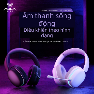 AULA | Tai nghe G7 Pro tai nghe chụp tai chuyên dụng cho game thủ/thể thao điện tử dành cho nam và nữ khử tiếng ồn ba chế độ.