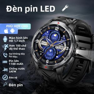 Đồng Hồ Thông Minh Nam LIGE Thời Lượng Pin Siêu Dài 1100mAh Tích Hợp La Bàn Đèn Pin Gọi Bluetooth Chống Nước 3ATM Thiết Bị Theo Dõi Thể Dục Thể Thao Dành Cho Android & iOS