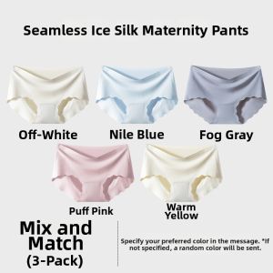 Baisina | Pregnancy Ice Silk Invisible Low Waist Abdomen Support Maternity Briefs
