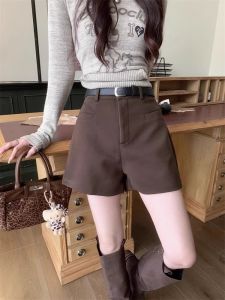 กางเกงขายาวทรงหลวมเอวสูง ผ้าขนสัตว์ กางเกงขายาวลำลอง ฤดูใบไม้ร่วง 2025 กางเกงขายาวทรงหลวมสำหรับผู้หญิง แฟชั่นใหม่