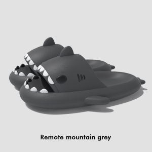Cute Gradient Shark Slippers for Women Summer Outwear Soft Bottom Non Slip Interior Home for Couple Bath Sandals Men