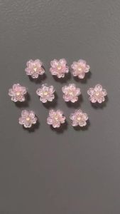 5pcs Pink Color Blossom Sakura Refrigerator Magnets Home Decor Arts Accessory Fridge Magnetic Whiteboard Message Note Sticker