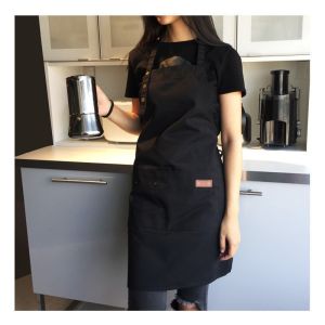 Canvas Work Apron Men Women Chef Kitchen Grill Restaurant Bar Cafe Beauty Nail Salon Waiter Professional Durable Long Lasting