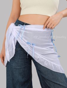 Mùa Hè 2025 Váy Che Nắng Thắt Nút Bướm Thiết Kế Ngọt Ngào Bằng Vải Voan Mỏng Phong Cách Hàn Quốc Cho Nữ