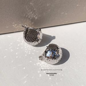 CAFFTI | Shimmering Icy Silver Sparkle Luxurious Chilly Earrings