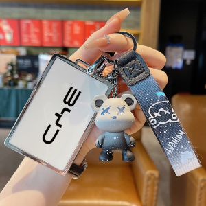 BYD Car Key Case NFC Card Holder Dolphin Seal Design Zinc Alloy Auto Interior Accessories Simple Style Vehicle Shell Key Bag