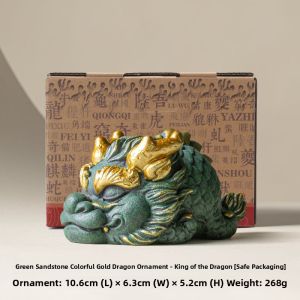 SHUANGYU | Decorative Rock Landscape with Dragon God and Auspicious Fish Tank
