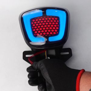 Shark Power TMX 155 LED Tail Light With Plate Holder RGB 9Modes Smoke Lampshade VIVID Color Plug And Play