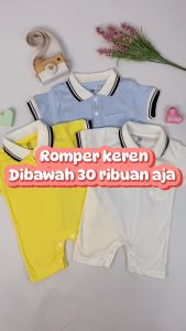 5.5 Baju Romper Bayi Kerah Polos / Baju Bayi