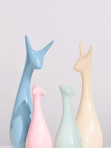 Elegant Ceramic Deer Figurines for Home Decor Modern Animal Ornaments for Living Room Hallway  Decoration