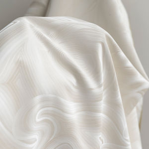 White Leather Fabric Wave Pattern Reflective Anti-Wrinkle Shape Coat Designer Creative Clothing Home Sponge Pad DIY Crafts