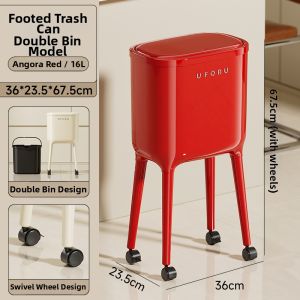 youqin | Kitchen & Living Room Specific Easy-Throw Large Capacity Mobile Trash Can