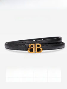 Womens Versatile Genuine Leather Belt Decorative Suit Belt High-End Black Summer Jeans Trendy Alloy Buckle Soft Surface
