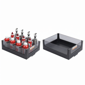 QIANJU | Aluminum Drawer-style Storage Basket for Dishes and Condiments