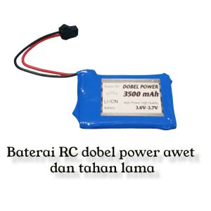 Termurah!!..Baterai RC DOBEL POWER 3.7 volt 3500mAh + USB charger awet tahan lama