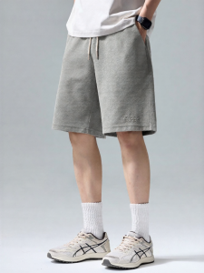 Wood soon | Vintage Americana Heritage Style Loose Fitting Solid Color Drawstring Shorts