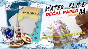 Quaff 10 Sheets Water Slide Decal For Pigment Ink Printer Only Dark Light