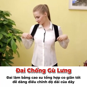 Đai chống gù lưng hỗ trợ định hình cải thiện vóc dáng hỗ trợ thẳng lưng