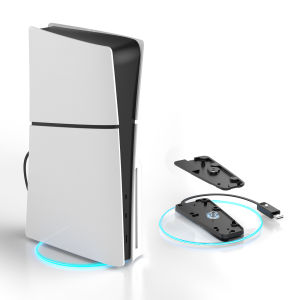 IINE RGB Vertical Stand for PS5 & PS5 Slim RGB Lighting Disc & Digital Plug and Play Easy Snap-in Installation