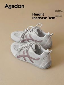Agsdon | Aesthetic Grey Thick-Sole Womens Casual Shoes
