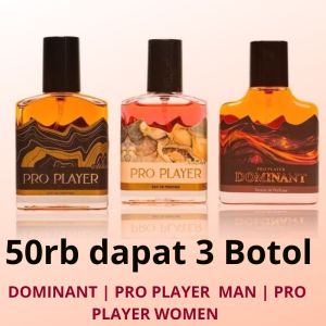 Promo parfum Proplayer beli 1 dapat 3 botol dominan|man|women 35 ML ORI