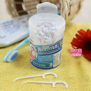 Portable Oral Care Bend Hook Dental Floss Picks 60 Pieces Set for Cleaning Teeth Gap Personal Hygiene And Dental Care
